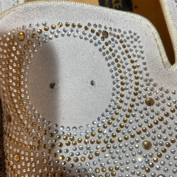 Versace Light Blue Rhinestone Loafers - Picture 7 of 8